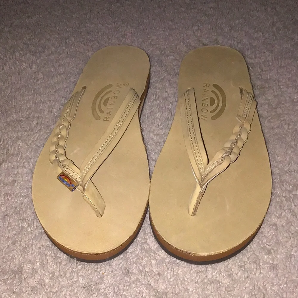 Rainbow flip flops sandals